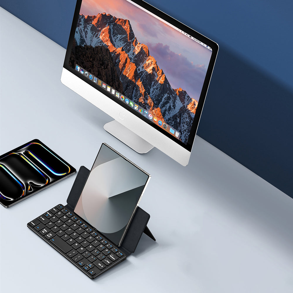 Universele hoes met Bluetooth-toetsenbord voor telefoon, DUX DUCIS, zwart