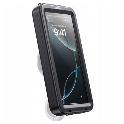 Wasserdichte Universaltasche kompatibel mit magnetischer Fahrradhalterung, Baseus, PrimeTrip VB1, Schwarz C0013D01