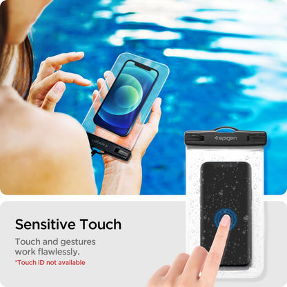 Housse Universelle Étanche pour Téléphone max. 3.5 pouces - 7 pouces, Spigen, A601, Lot de 2 pièces, Transparente AMP03098