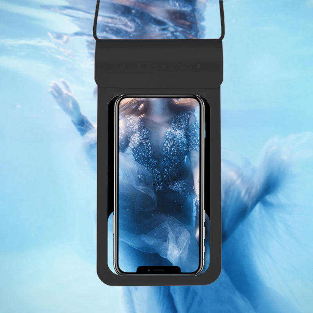 Universelle wasserdichte Handyhülle max. 6,8 Zoll, Techsuit, TWC1, Silber