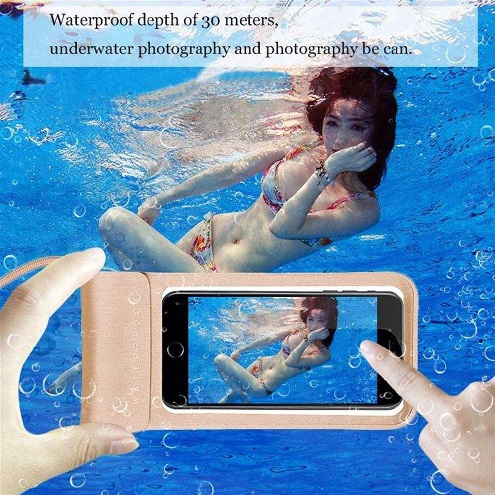 Universelle wasserdichte Handyhülle max. 6,8 Zoll, Techsuit, TWC1, Silber