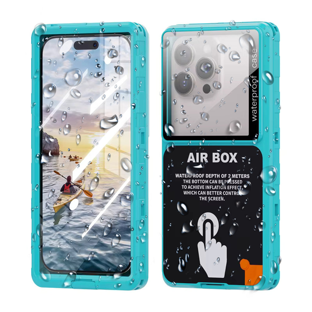 Universelle wasserdichte Hülle für Telefon max. 6,9 Zoll, ShellBox, AirBox, Blau