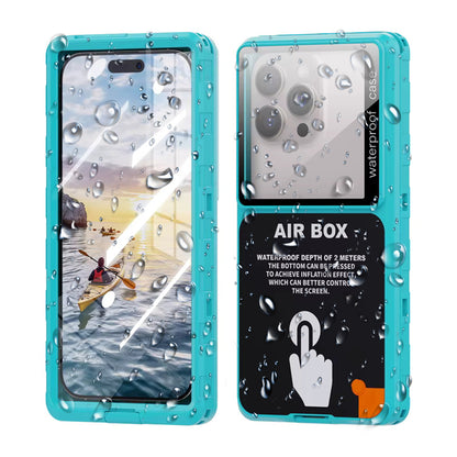 Universelle wasserdichte Hülle für Telefon max. 6,9 Zoll, ShellBox, AirBox, Blau