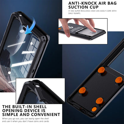 Universelle wasserdichte Hülle für Telefon max. 6,9 Zoll, ShellBox, AirBox, Blau