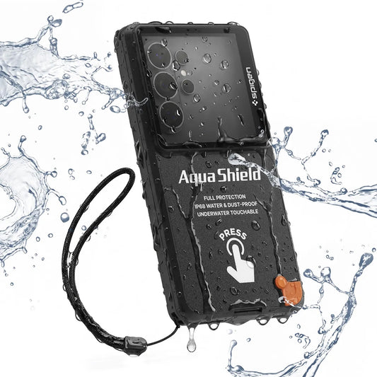 Coque Universelle Étanche Spigen pour Téléphone max. 6,9 pouces, Aqua Shield A604, Noire ACS11675