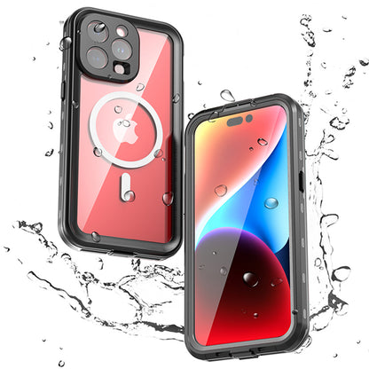 Coque Waterproof MagSafe pour Apple iPhone 15 Pro Max, ShellBox, Noire
