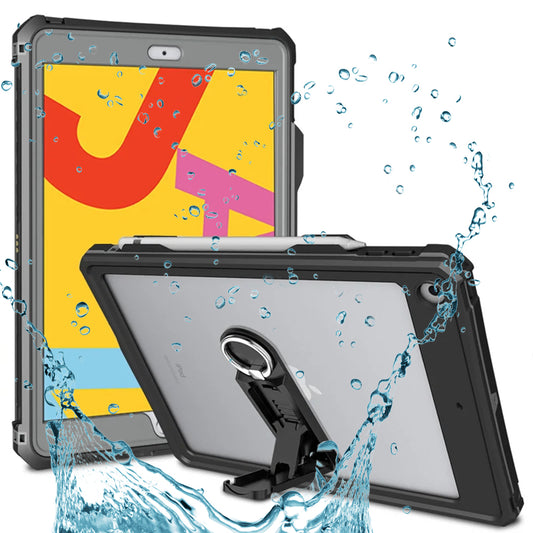 Waterdichte hoes voor Apple iPad 10.2 (2021) / 10.2 (2020) / 10.2 (2019), ShellBox, Zwart