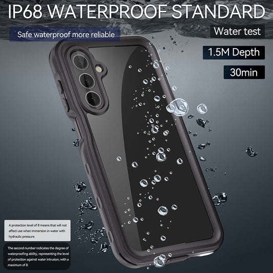 Waterproof hoesje voor Samsung Galaxy A16 5G A166 / A16 4G A165, ShellBox, Zwart