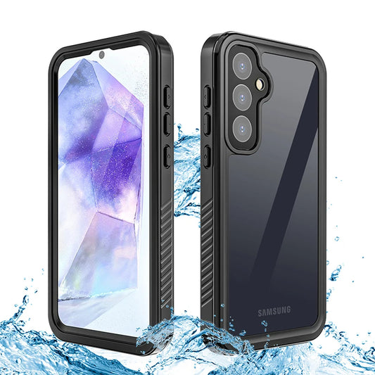 Wasserdichte Hülle für Samsung Galaxy A55 5G A556, ShellBox, Schwarz