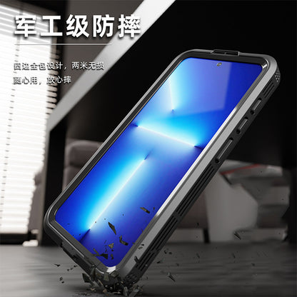 Coque Waterproof pour Samsung Galaxy S24 S921, ShellBox, Noire