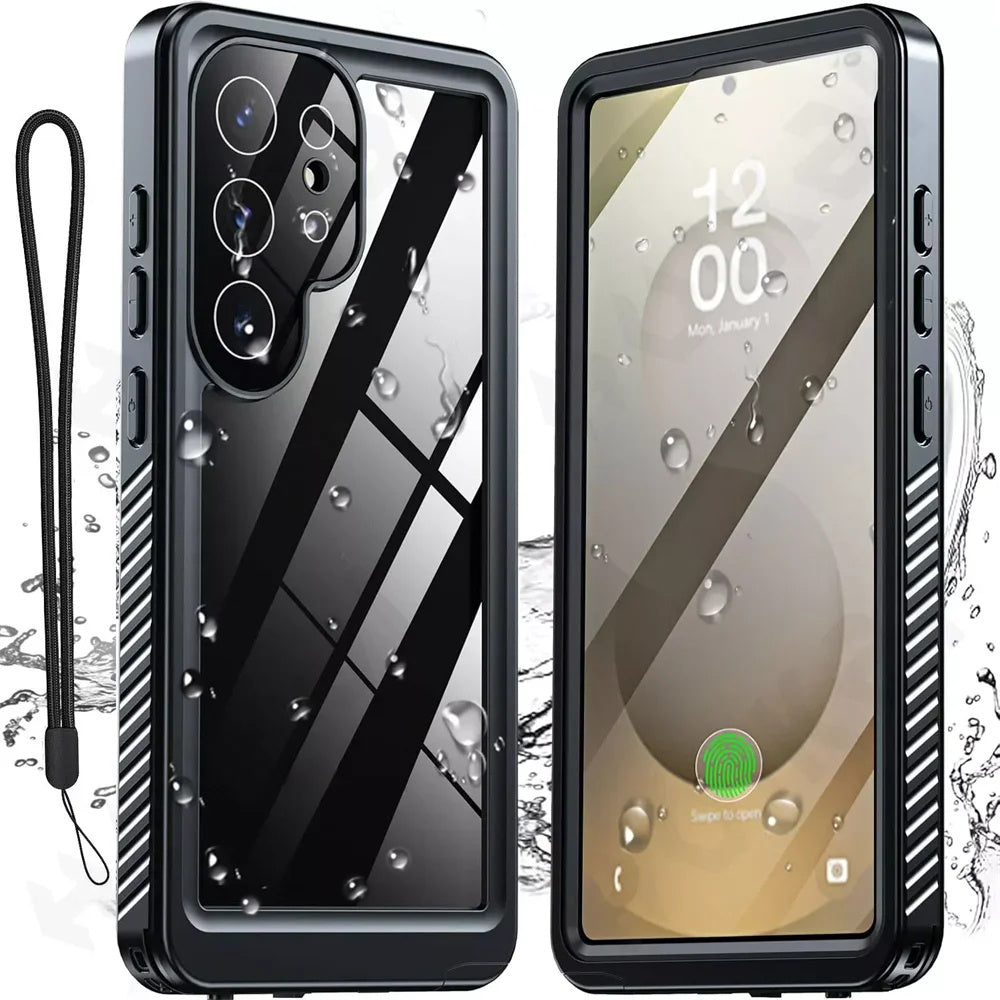 Waterproof hoes voor Samsung Galaxy S25 Ultra S938, ShellBox, Zwart