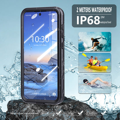 Waterproof hoes voor Samsung Galaxy S25 Ultra S938, ShellBox, Zwart