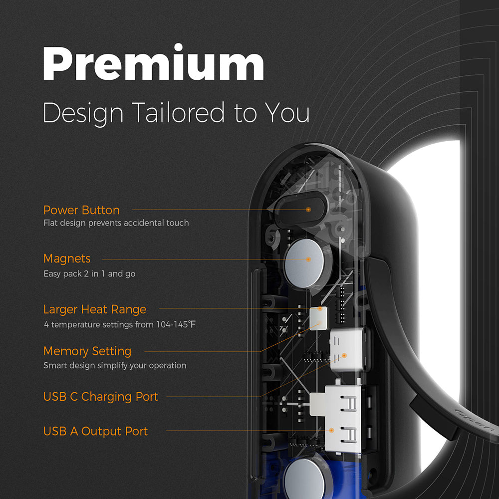 Chauffe-mains Ocoopa UT2s, Noir