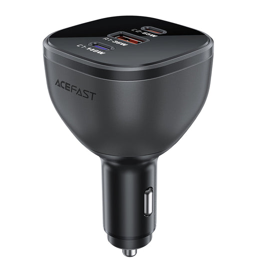 Acefast B14 Car Charger, 165W, 5A, 1 x USB-A - 2 x USB-C, Black