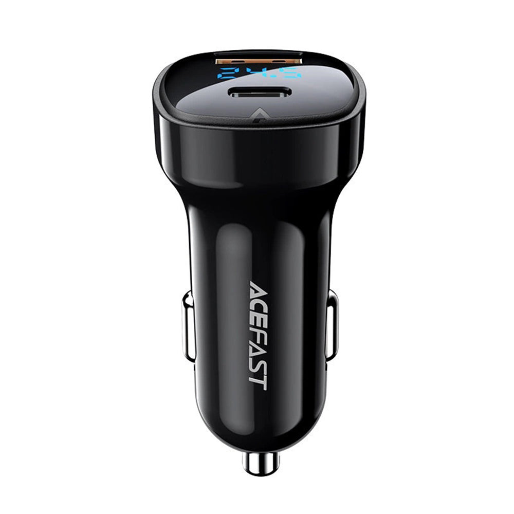 Auto-Ladegerät Acefast B4, 66W, 3A, 1 x USB-A - 1 x USB-C, Schwarz