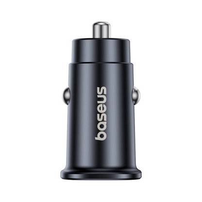 Auto-oplader Baseus GoTrip, 30W, 3A, 2 x USB-C, Zwart