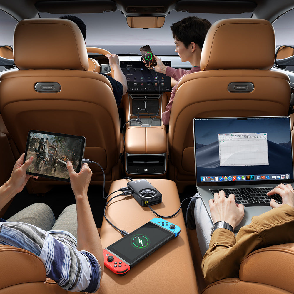 Auto-oplader Baseus PrimeTrip VW1, 105W, 3A, 3 x USB-A - 2 x USB-C, Zwart C00069000121-00