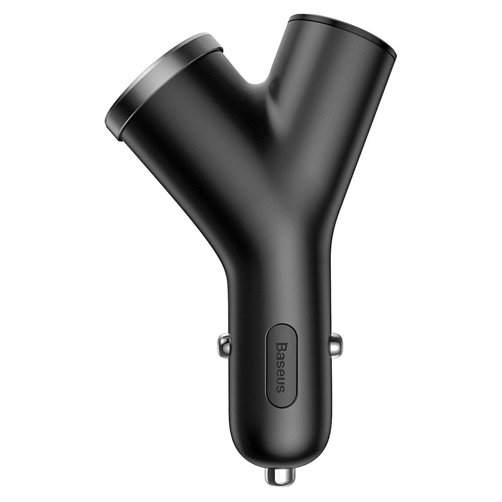 Baseus Y Type Car Charger, 40W, 3.4A, 1 x Cigarette Lighter Extension - 2 x USB-A, Black CCALL-YX01