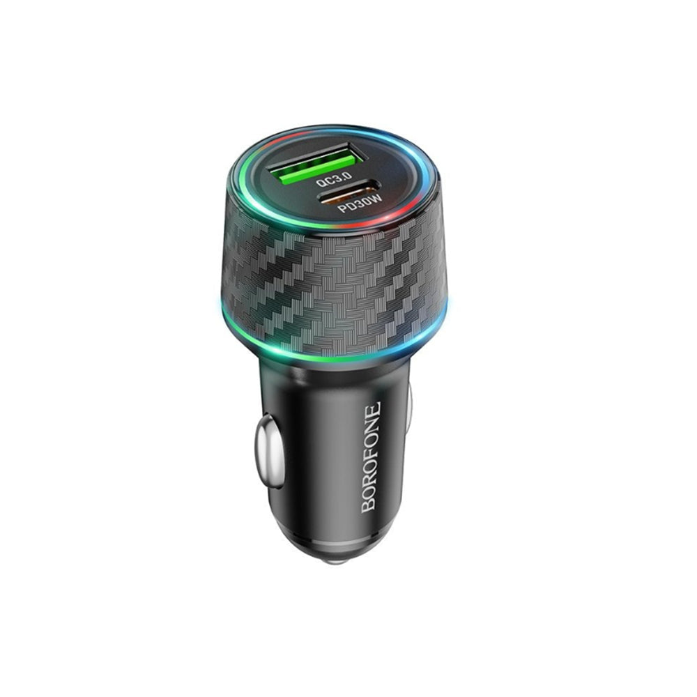 Chargeur Auto Borofone BZ21 Brilliant, 48W, 3A, 1 x USB-A - 1 x USB-C, Noir