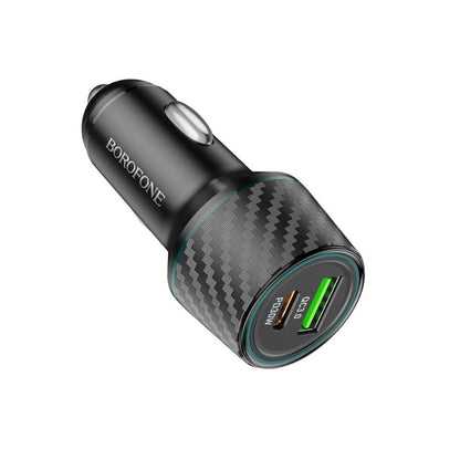 Chargeur Auto Borofone BZ21 Brilliant, 48W, 3A, 1 x USB-A - 1 x USB-C, Noir