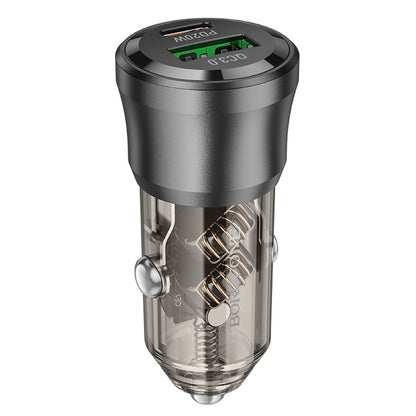 Auto-oplader Borofone BZ25 Journey, 38W, 3A, 1 x USB-A - 1 x USB-C, Zwart