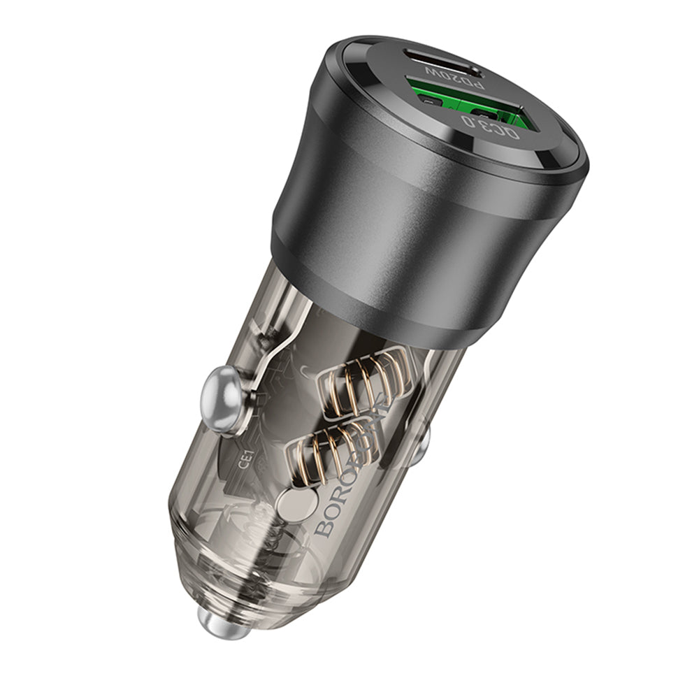 Auto-oplader Borofone BZ25 Journey, 38W, 3A, 1 x USB-A - 1 x USB-C, Zwart