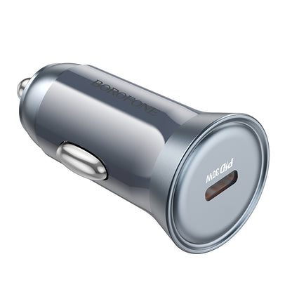 Chargeur de voiture Borofone BZ26 Searcher, 30W, 3A, 1 x USB-C, Gris 