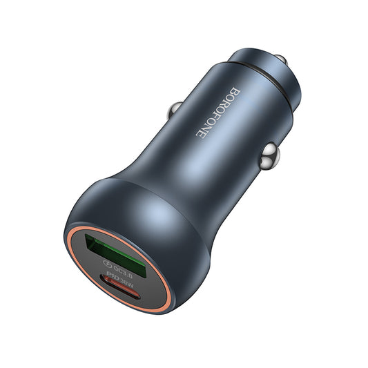 Auto-oplader Borofone BZ32B Fresh, 48W, 3A, 1 x USB-A - 1 x USB-C, Gri