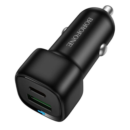 Borofone BZ34B Cloud Car Charger, 38W, 3A, 1 x USB-A - 1 x USB-C, Black