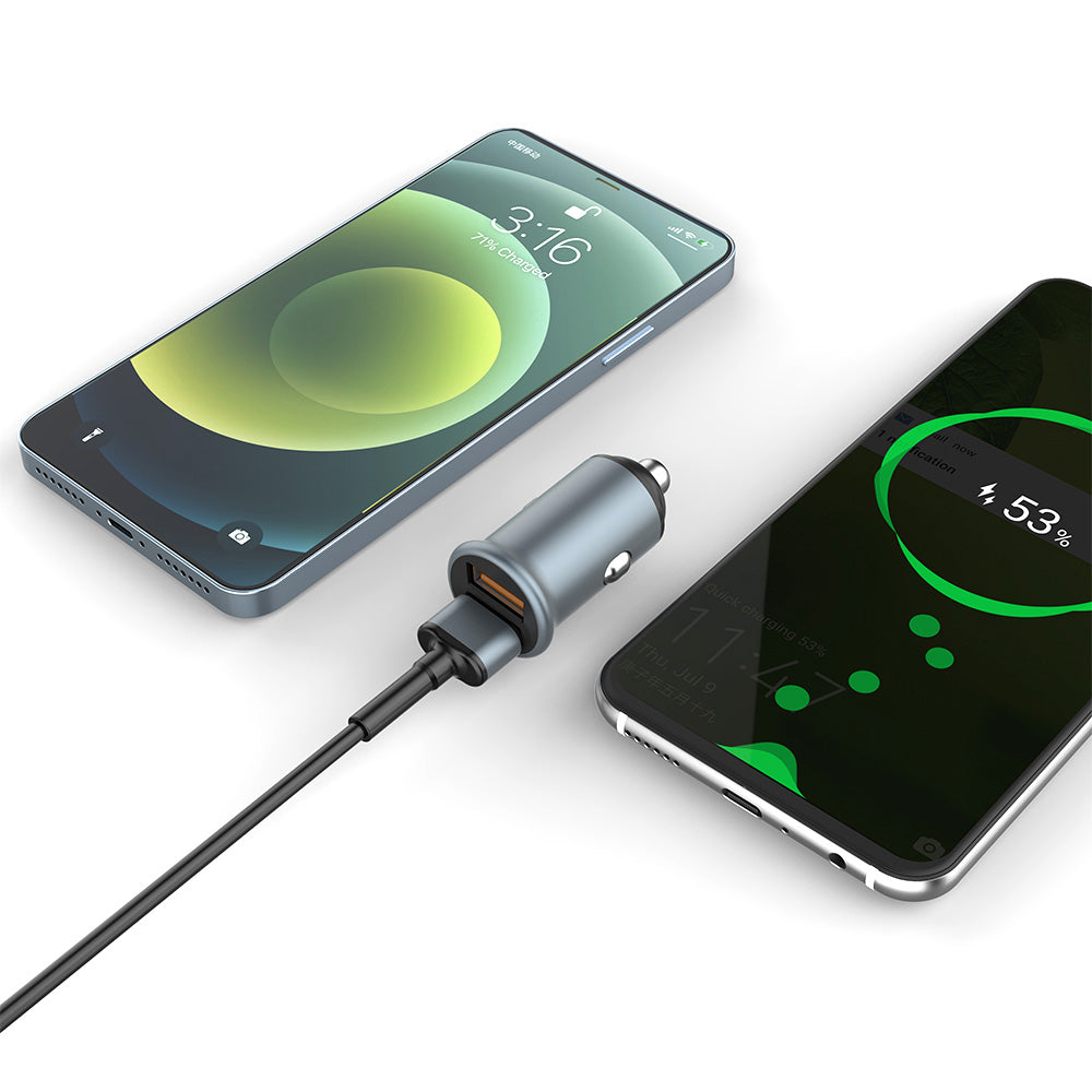 Chargeur Auto ColorWay, 36W, 3A, 2 x USB-A, Gris