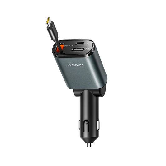 Autolader met USB-C Kabel Joyroom JR-CCL07, 30W, 3A, 1 x USB-A - 1 x USB-C, Gri