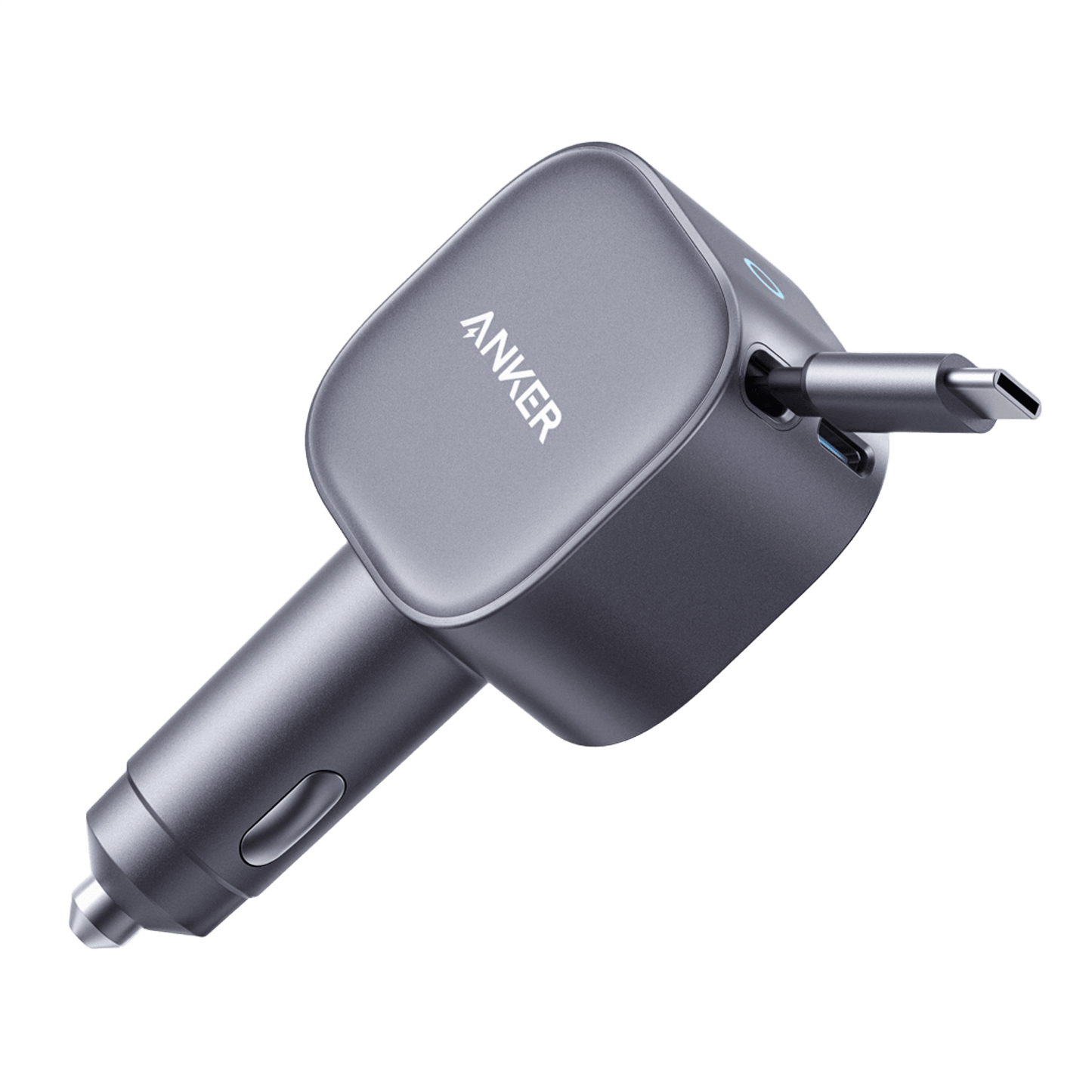 Autolader met USB-C Kabel Anker Nano, 75W, 3A, 1 x USB-C, Grijs A2738HA2