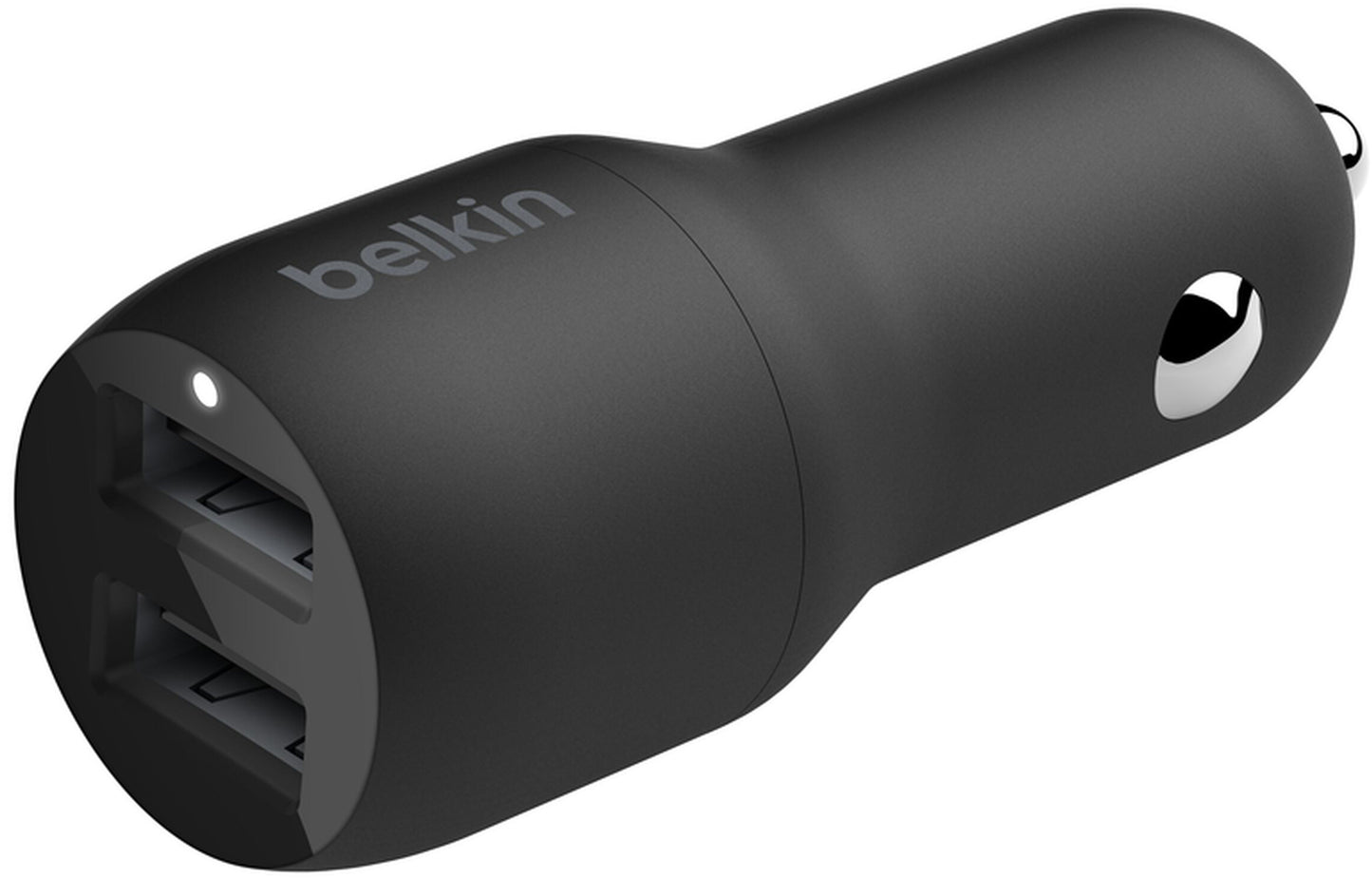 Auto-Ladegerät mit Lightning-Kabel Belkin BoostCharge Dual, 24W, 2,4A, 2 x USB-A, Schwarz CCD001bt1MBK