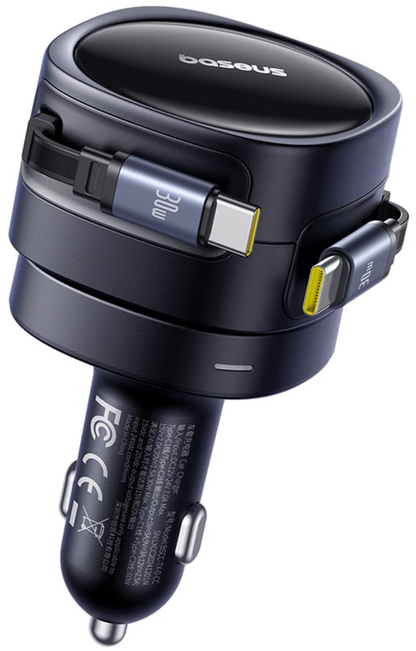 Baseus Enjoyment Max Autoladegerät mit USB-C-Kabel, 60 W, Schwarz C00035507121-01