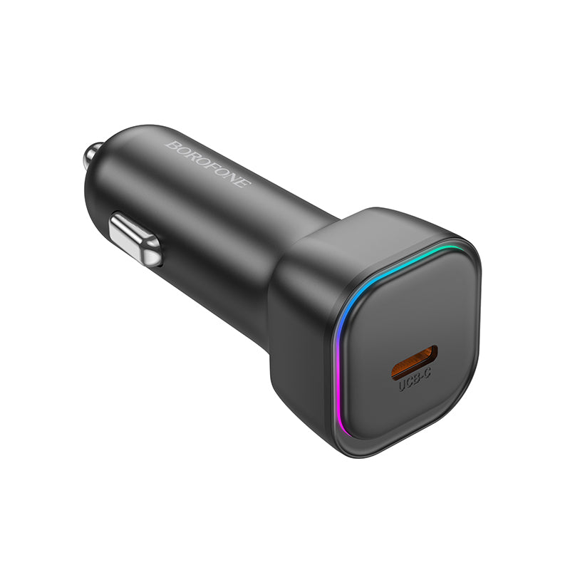 Chargeur de voiture avec câble Lightning Borofone BZ28 Trophie, 30W, 3A, 1 x USB-C, noir 