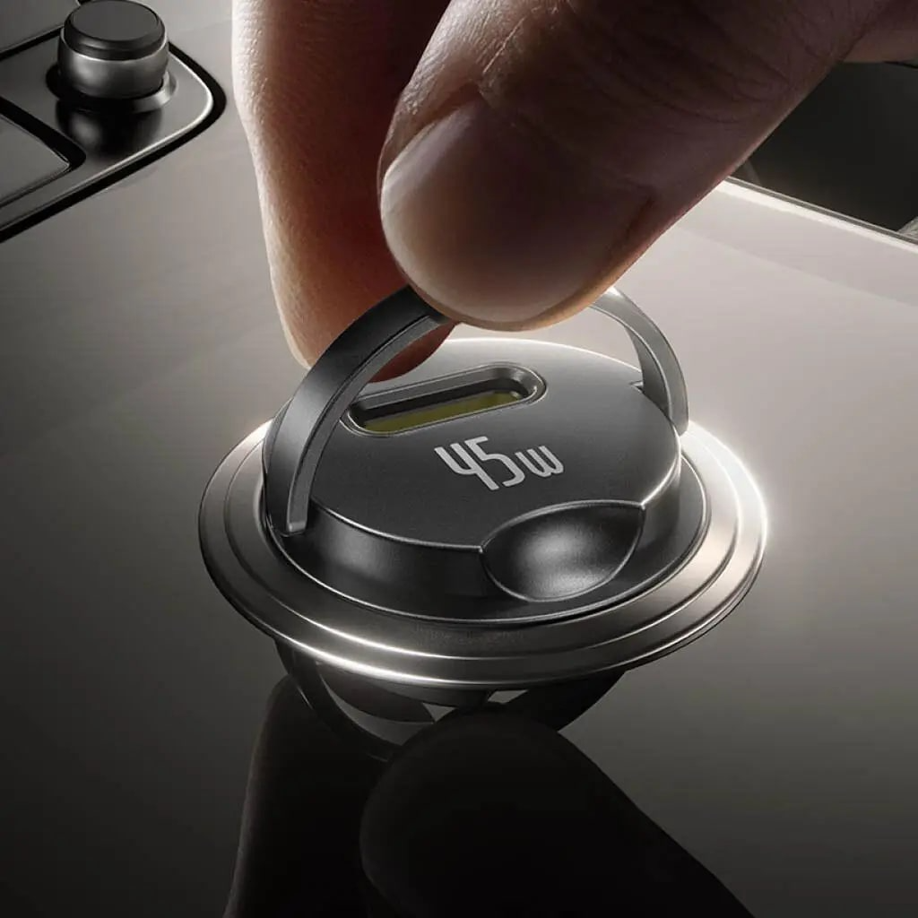 Chargeur de voiture avec câble USB-C Baseus PrimeTrip VP2, 45W, 3A, 1 x USB-C, Noir C0206800