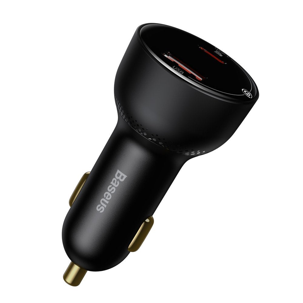 Auto-oplader met USB-C kabel Baseus Superme, 100W, 5A, 1 x USB-A - 1 x USB-C, Zwart TZCCZX-01