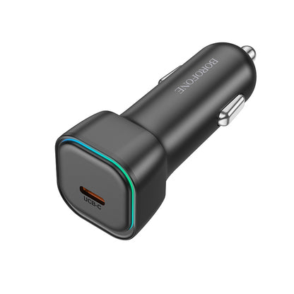 Chargeur de voiture avec câble Lightning Borofone BZ28 Trophie, 30W, 3A, 1 x USB-C, noir 