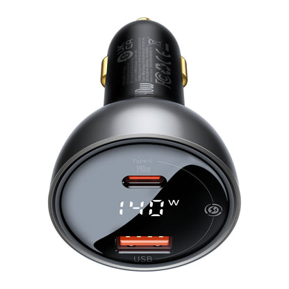 Auto-Ladegerät mit USB-C Kabel Baseus, 140W, 5A, 1 x USB-A - 1 x USB-C, Schwarz CGZX070001
