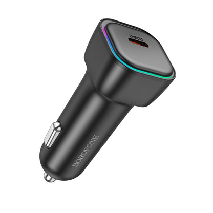 Chargeur de voiture avec câble Lightning Borofone BZ28 Trophie, 30W, 3A, 1 x USB-C, noir 