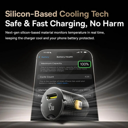 Chargeur de voiture avec câble USB-C Baseus PrimeTrip VP2, 45W, 3A, 1 x USB-C, Noir C0206800