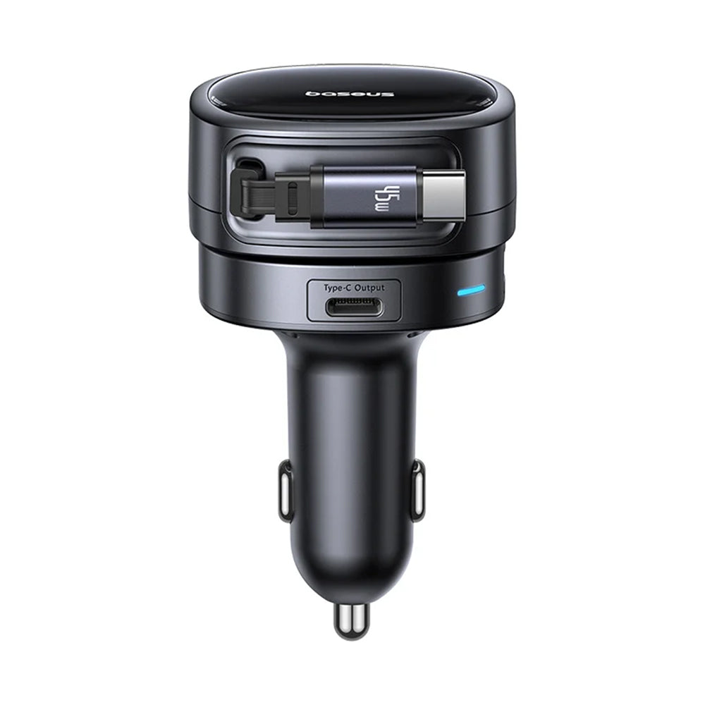 Car Charger with USB-C Cable Baseus PrimeTrip VR1, 60W, 3A, 1 x USB-A - 1 x USB-C, Black C00069001121-00