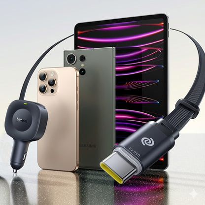 Auto-Ladegerät mit USB-C Kabel Baseus PrimeTrip VR2, 30W, 3A, 1 x USB-C, Schwarz C0206400