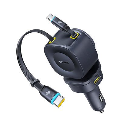 Auto-Ladegerät mit USB-C Kabel Baseus PrimeTrip VR2 Max, 163W, 3A, 1 x USB-A - 1 x USB-C, Schwarz P10162701313-00