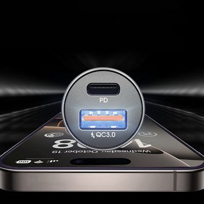 Chargeur de voiture avec câble USB-C / Lightning Lisen, 48W, 3A, 1 x USB-A - 1 x USB-C, Noir YL0223080035