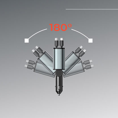 Auto-Ladegerät mit USB-C / Lightning Kabel Lisen, 69W, 3A, 1 x USB-A - 1 x USB-C, Schwarz YL0224040031