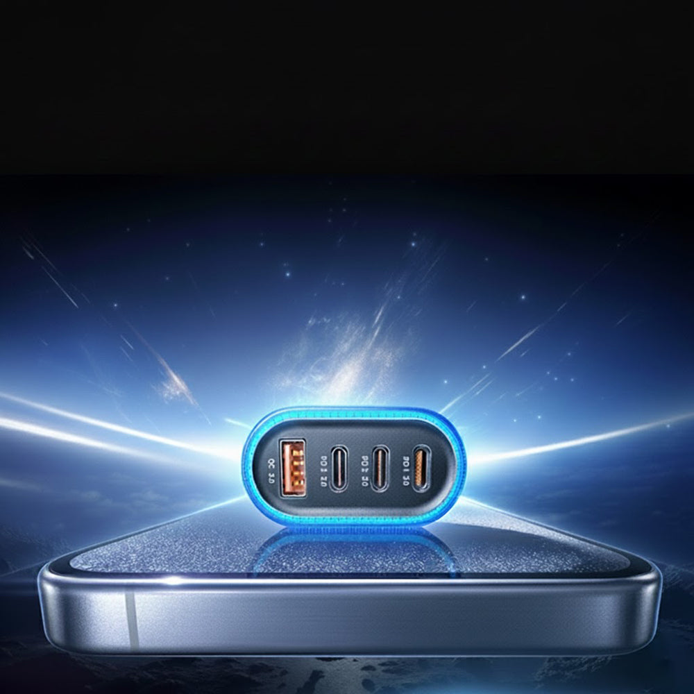 Chargeur de voiture avec câble USB-C Lisen, 101W, 3.25A, 1 x USB-A - 3 x USB-C, Noir YL0223120021