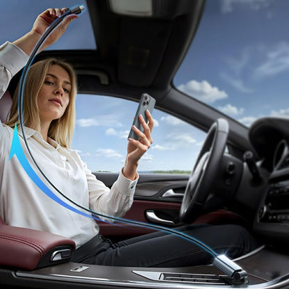 Auto-Ladegerät mit USB-C Kabel Lisen, 57W, 3A, 1 x USB-A - 1 x USB-C, Schwarz YL0325010016