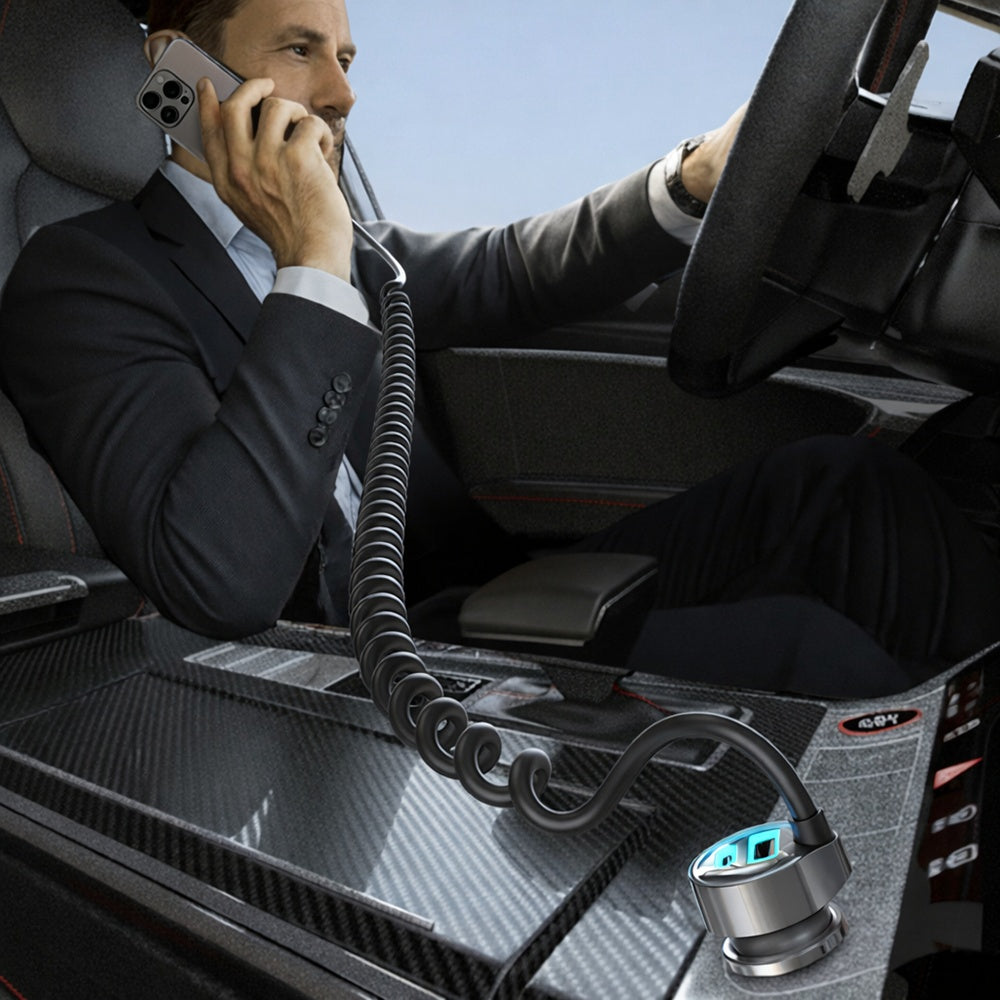 Auto-Ladegerät mit USB-C Kabel Lisen, 90W, 3A, 1 x USB-A - 1 x USB-C, Schwarz YL0223120020