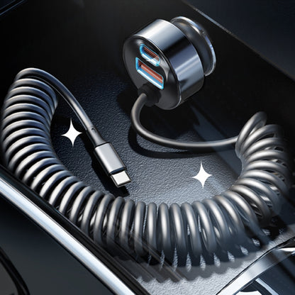 Auto-Ladegerät mit USB-C Kabel Lisen, 90W, 3A, 1 x USB-A - 1 x USB-C, Schwarz YL0223120020